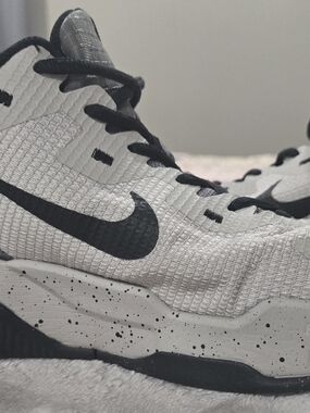 Nike Kids White and Black High-Top Sneakers